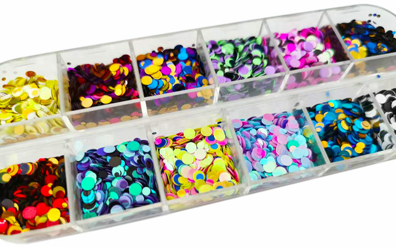 1 Set Mixed Color 3D Ultrathin Sequins Nail Glitter Flakes