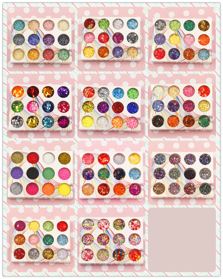 12pcs Mix Set Box Nail Art Decoration Nails Accessories Tools DIY