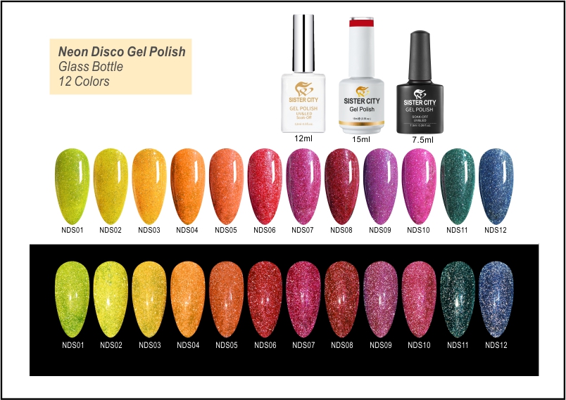 Neon disco gel polish