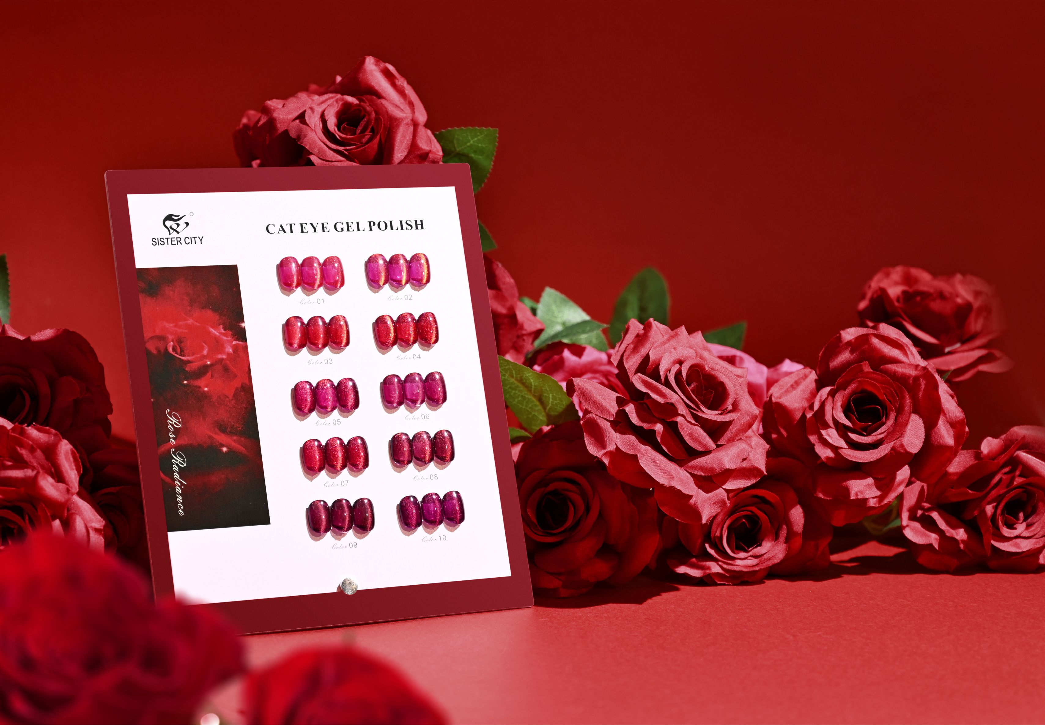 Cat eye gel in red series