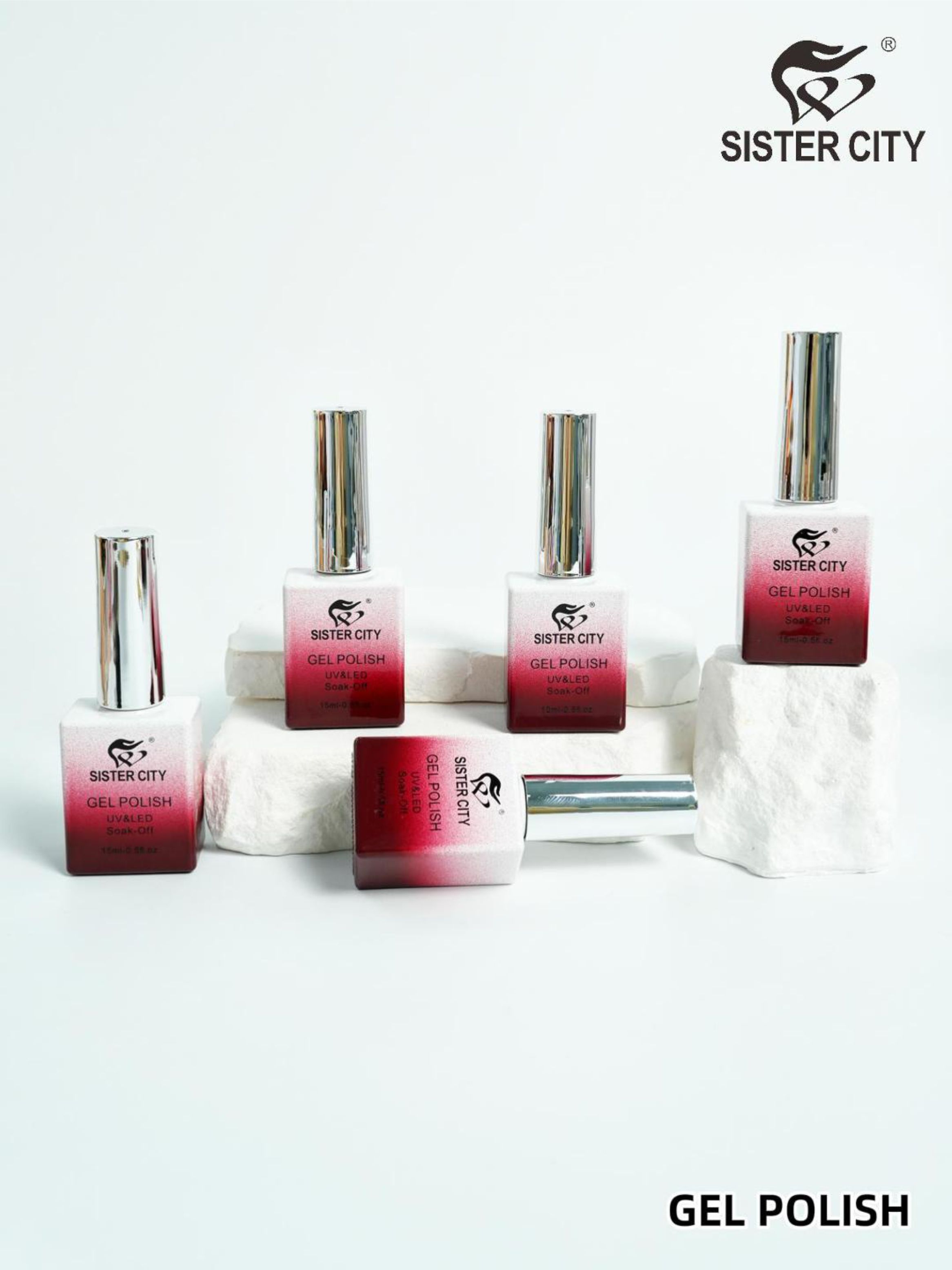 Burgundy wine red gel polish