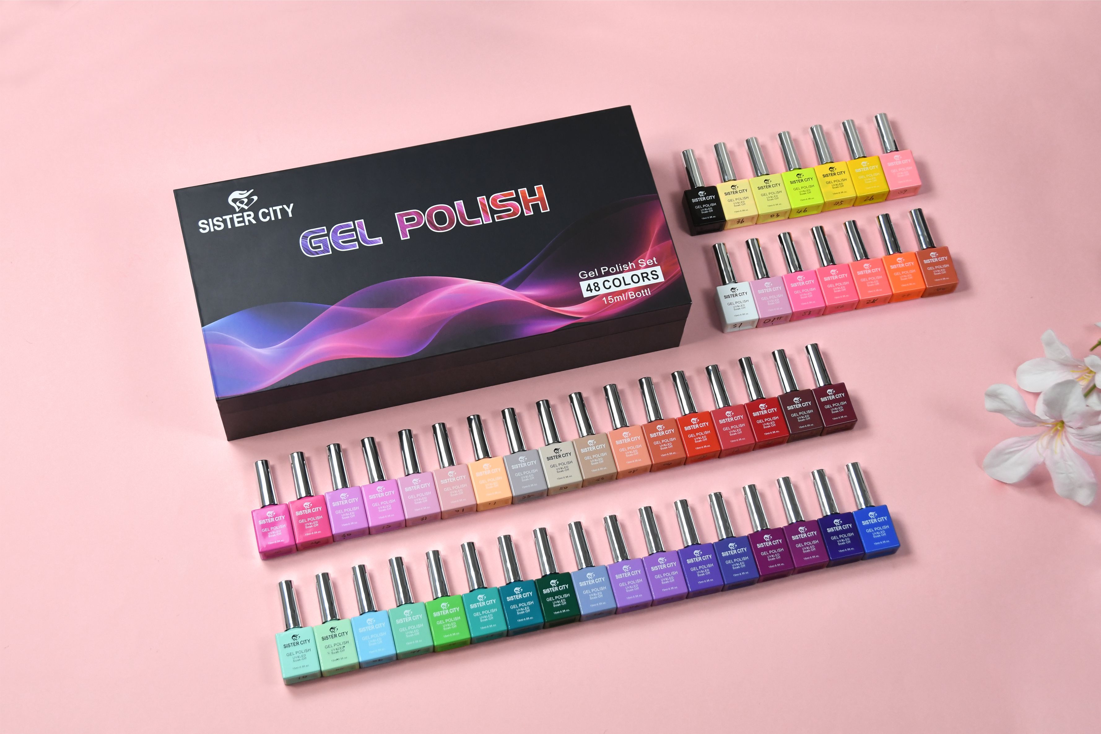 48 pcs/box color gel in box 