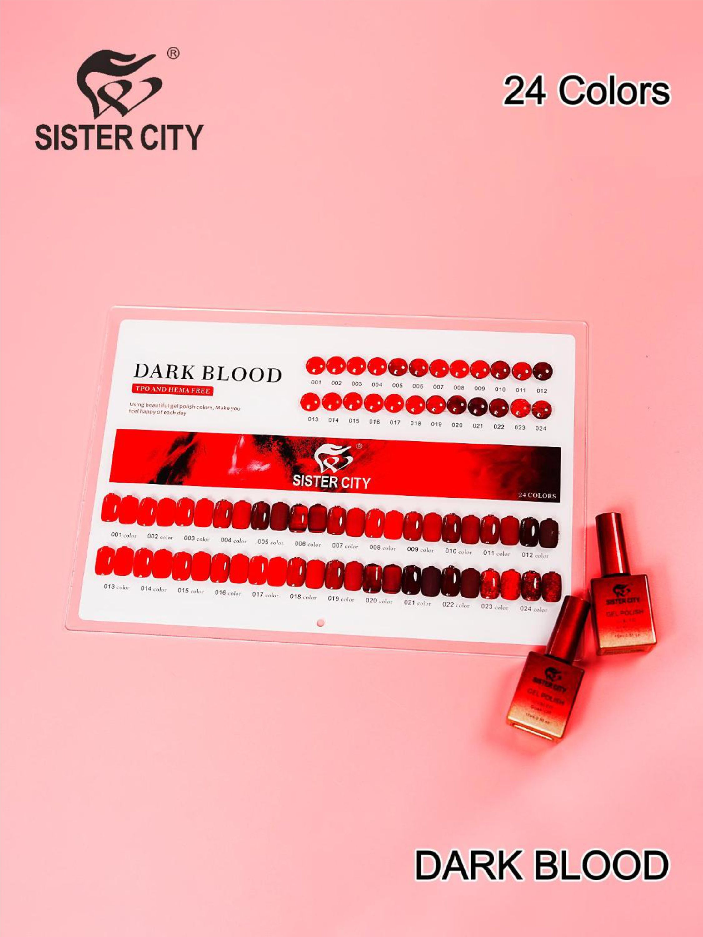 Color gel polish-dark blood series 24 colors