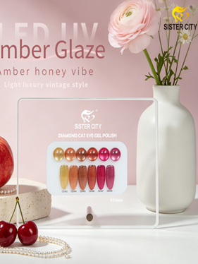 6-color Glass Cat Eye Gel